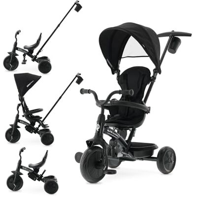 QPLAY Tricycle évolutif Elite Platinum 6 en 1 avec siège pivotant à 360° pour enfants de 10 à 36 mois, poignée directionnelle, capote XL, repose-pieds et panier (Noir) - Publicité QPLAY Tricycle évolutif Elite Platinum 6 en 1 avec siège pivotant à 360° pour enfants de 10 à 36 mois, poignée directionnelle, capote XL, repose-pieds et panier (Noir) - Publicité