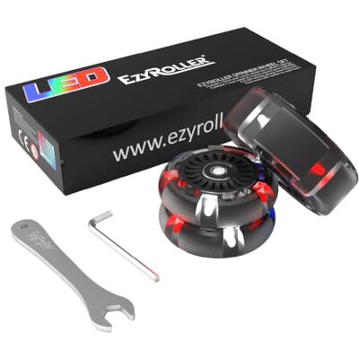 EzyRoller Spinner X Roue de rechange en polyuréthane avec outils de rechange pour véhicule enfant extérieur trike véhicule amusant (LED) - Publicité EzyRoller Spinner X Roue de rechange en polyuréthane avec outils de rechange pour véhicule enfant extérieur trike véhicule amusant (LED) - Publicité