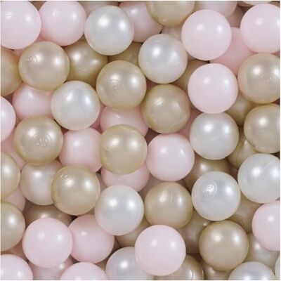 MISIOO Lot de 1100 balles pour piscine à balles Diamètre : 6 cm Balles en plastique 100 % polyéthylène basse densité Rose clair/perle/doré - Publicité MISIOO Lot de 1100 balles pour piscine à balles Diamètre : 6 cm Balles en plastique 100 % polyéthylène basse densité Rose clair/perle/doré - Publicité