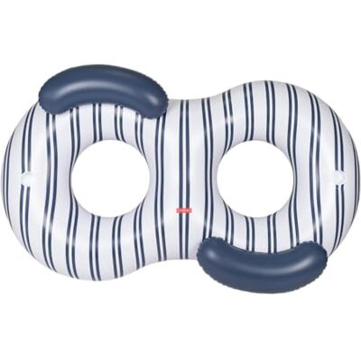 Flamingueo Bouee Piscine Géant Matelas Piscine Forme Donut 2 Porte-Boissons Double Valve PVC Résistant - Publicité Flamingueo Bouee Piscine Géant Matelas Piscine Forme Donut 2 Porte-Boissons Double Valve PVC Résistant - Publicité