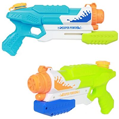 Toi-Toys Pistolet à Eau Pistolets et Fusils à Eau Bleu ou Vert Blaster Soaker Squirt Shooter Jouet de Combat d'eau Enfant Adulte Jouets de Piscine, Jardin, Plage, Camping dès 3 Ans - Publicité Toi-Toys Pistolet à Eau Pistolets et Fusils à Eau Bleu ou Vert Blaster Soaker Squirt Shooter Jouet de Combat d'eau Enfant Adulte Jouets de Piscine, Jardin, Plage, Camping dès 3 Ans - Publicité