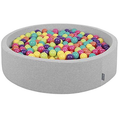 KiddyMoon Piscine À Balles pour Bébé Rond 120X30cm/200 Balles 7Cm Grande Fosses À Boules Jouet Enfant, Gris Cl:Vert Cl-Jaune-Turq-Orang-Rose Foncé-Violet - Publicité KiddyMoon Piscine À Balles pour Bébé Rond 120X30cm/200 Balles 7Cm Grande Fosses À Boules Jouet Enfant, Gris Cl:Vert Cl-Jaune-Turq-Orang-Rose Foncé-Violet - Publicité