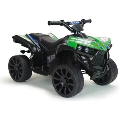 INJUSA Quad Électrique Enfant 1-4 Ans 6V Vert – avec Marche Arrière + Lumières + Sons + Frein Automatique + Pédale d’Accélération + Véhicule Compact et Sûr – - Publicité INJUSA Quad Électrique Enfant 1-4 Ans 6V Vert – avec Marche Arrière + Lumières + Sons + Frein Automatique + Pédale d’Accélération + Véhicule Compact et Sûr – - Publicité
