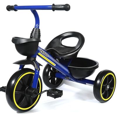 KRIDDO Tricycle Enfant 3 Ans, Vélo Enfant de 24 Mois à 5 Ans, Tricycle bébé de 2,5 à 5 Ans, Cadeau tricycles pour Tout-Petits pour Les 2-4 Ans, Bleu - Publicité KRIDDO Tricycle Enfant 3 Ans, Vélo Enfant de 24 Mois à 5 Ans, Tricycle bébé de 2,5 à 5 Ans, Cadeau tricycles pour Tout-Petits pour Les 2-4 Ans, Bleu - Publicité