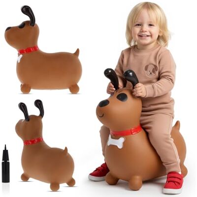 Sun Animal Sauteur Gonflable, Jouet Enfant 1 an pour l'intérieur et l'extérieur, Design Ergonomique, Pompe Manuelle Incluse (Chien Marron) - Publicité Sun Animal Sauteur Gonflable, Jouet Enfant 1 an pour l'intérieur et l'extérieur, Design Ergonomique, Pompe Manuelle Incluse (Chien Marron) - Publicité