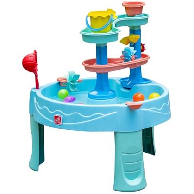Step2 Double Spin & Showers Table d'eau en Plastique Table d'Eau avec Disques Rotatifs & Set 22 Pièces, 15,1 L d'Eau - Publicité Step2 Double Spin & Showers Table d'eau en Plastique Table d'Eau avec Disques Rotatifs & Set 22 Pièces, 15,1 L d'Eau - Publicité