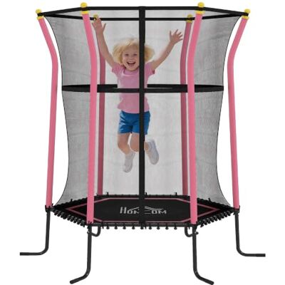 HOMCOM Trampoline pour Enfant Filet de Sécurité 1,22x1,11x1,9m Noir Porte Zippée, 6 Poteaux Rembourrés Inclus, Sans Ressort, Charge Max. 50 kg - Publicité HOMCOM Trampoline pour Enfant Filet de Sécurité 1,22x1,11x1,9m Noir Porte Zippée, 6 Poteaux Rembourrés Inclus, Sans Ressort, Charge Max. 50 kg - Publicité