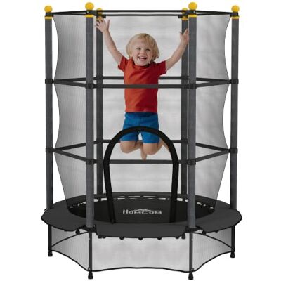 HOMCOM Trampoline Enfant Ø 1,40 m Filet de sécurité Porte zipée Couvre-Ressorts 6 poteaux rembourrés Inclus - Publicité HOMCOM Trampoline Enfant Ø 1,40 m Filet de sécurité Porte zipée Couvre-Ressorts 6 poteaux rembourrés Inclus - Publicité