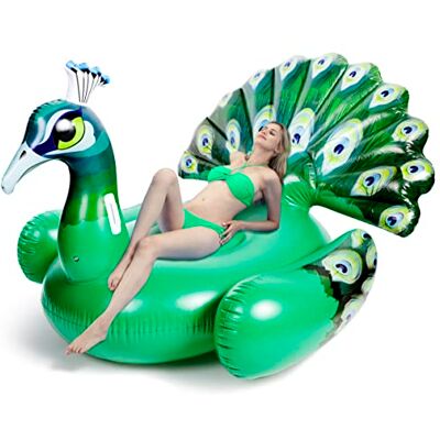 JOYIN Flotteur de piscine gonflable en forme de paon Radeau géant en forme de paon à chevaucher pour piscine, bouées de plage, décoration de fête, flotteurs de piscine pour l'été, chaises longues - Publicité JOYIN Flotteur de piscine gonflable en forme de paon Radeau géant en forme de paon à chevaucher pour piscine, bouées de plage, décoration de fête, flotteurs de piscine pour l'été, chaises longues - Publicité