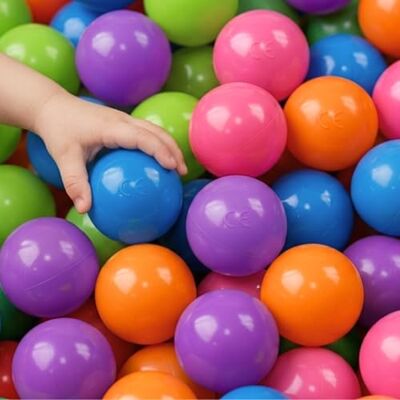 LittleTom Dès la Naissance 250 Balles Piscine Bébé 5,5cm Boules Plastique Colorées Sécurisées sans BPA Jeu Éveil Motricité Enfant Accessoires Tente Parc Intérieur Extérieur Jardin Maison Crèche - Publicité LittleTom Dès la Naissance 250 Balles Piscine Bébé 5,5cm Boules Plastique Colorées Sécurisées sans BPA Jeu Éveil Motricité Enfant Accessoires Tente Parc Intérieur Extérieur Jardin Maison Crèche - Publicité