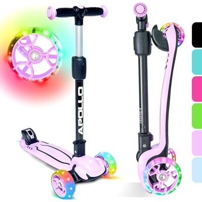 Apollo Trottinette Enfant Pliable KidsPro 4 – Trottinette Enfants 3 Roues Réglable en Hauteur Trottinette Enfant 3 Ans et Plus Trottinette Enfant Pliable Roues à LED – pour Filles et Garçons - Publicité Apollo Trottinette Enfant Pliable KidsPro 4 – Trottinette Enfants 3 Roues Réglable en Hauteur Trottinette Enfant 3 Ans et Plus Trottinette Enfant Pliable Roues à LED – pour Filles et Garçons - Publicité