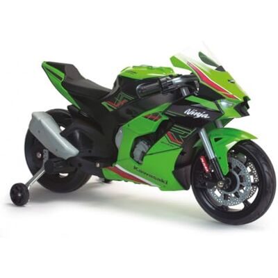 INJUSA Moto électrique Enfant 12V Kawasaki Ninja ZX R10 avec Roues stabilisatrices, Frein électrique, LED, USB/MP3, Moto Enfant 3-6 Ans - Publicité INJUSA Moto électrique Enfant 12V Kawasaki Ninja ZX R10 avec Roues stabilisatrices, Frein électrique, LED, USB/MP3, Moto Enfant 3-6 Ans - Publicité