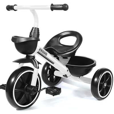 KRIDDO Tricycle Enfant 3 Ans, Vélo Enfant de 24 Mois à 5 Ans, Tricycle bébé de 2,5 à 5 Ans, Cadeau tricycles pour Tout-Petits pour Les 2-4 Ans, Blanc - Publicité KRIDDO Tricycle Enfant 3 Ans, Vélo Enfant de 24 Mois à 5 Ans, Tricycle bébé de 2,5 à 5 Ans, Cadeau tricycles pour Tout-Petits pour Les 2-4 Ans, Blanc - Publicité