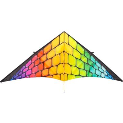 HQ Invento Cerf-Volant Delta XL Pixel Blaze 3 m – Grand Format 300x138cm, Ripstop Polyester + Mylar, Armature Carbone 6 mm - Publicité HQ Invento Cerf-Volant Delta XL Pixel Blaze 3 m – Grand Format 300x138cm, Ripstop Polyester + Mylar, Armature Carbone 6 mm - Publicité
