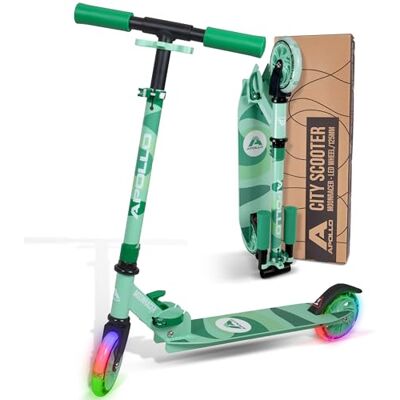 Apollo Trottinette Enfants LED Moonracer Trottinette pour Enfants avec Suspension Trottinette Pliable Enfant Trottinette City à Partir de 4 Ans Réglable - Publicité Apollo Trottinette Enfants LED Moonracer Trottinette pour Enfants avec Suspension Trottinette Pliable Enfant Trottinette City à Partir de 4 Ans Réglable - Publicité