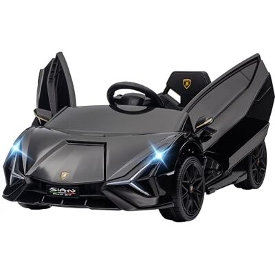 HOMCOM Voiture électrique pour enfants 3-5 ans Lamborghini SIAN 12V, voiture électrique pour enfants 3-5km/h avec 2 moteurs, phares et musique, télécommande, ceinture et klaxon, noir - Publicité HOMCOM Voiture électrique pour enfants 3-5 ans Lamborghini SIAN 12V, voiture électrique pour enfants 3-5km/h avec 2 moteurs, phares et musique, télécommande, ceinture et klaxon, noir - Publicité