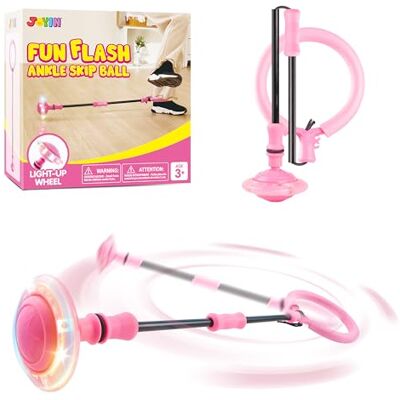 JOYIN Anneau Sauteur Clignotant pour Enfants, Swing Wheel avec Roue Lumineuse, Balle sautante Clignotante, Flash Pliable, Rose - Publicité JOYIN Anneau Sauteur Clignotant pour Enfants, Swing Wheel avec Roue Lumineuse, Balle sautante Clignotante, Flash Pliable, Rose - Publicité