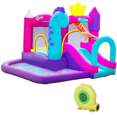 Outsunny Château Gonflable avec Toboggan 300L x 270l x 200H cm Multicolore Trampoline, Aire de Jeux, Piscine Enfant, Panier, Jusqu'à 3 Enfants +3 Ans, Gonfleur, Sac de Transport, Souffleur 350W Inclus - Publicité Outsunny Château Gonflable avec Toboggan 300L x 270l x 200H cm Multicolore Trampoline, Aire de Jeux, Piscine Enfant, Panier, Jusqu'à 3 Enfants +3 Ans, Gonfleur, Sac de Transport, Souffleur 350W Inclus - Publicité