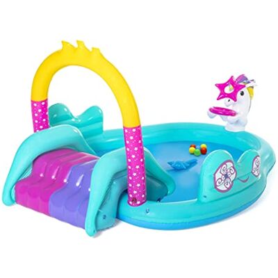Bestway Aire de jeux avec pataugeoire Licorne 274 x 198 x 137 cm - Publicité Bestway Aire de jeux avec pataugeoire Licorne 274 x 198 x 137 cm - Publicité