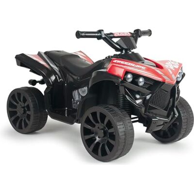 INJUSA Quad Électrique Enfant 1-4 Ans 6V Rouge – avec Marche Arrière + Lumières + Sons + Frein Automatique + Pédale d’Accélération + Véhicule Compact et Sûr – - Publicité INJUSA Quad Électrique Enfant 1-4 Ans 6V Rouge – avec Marche Arrière + Lumières + Sons + Frein Automatique + Pédale d’Accélération + Véhicule Compact et Sûr – - Publicité