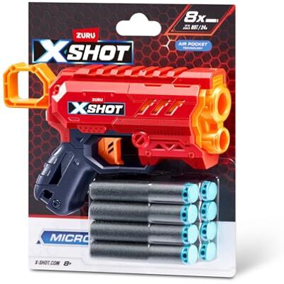 ZURU X-shot Blaster Micro 2.0 avec 8 fléchettes Pistolet Jouet Compact - Publicité ZURU X-shot Blaster Micro 2.0 avec 8 fléchettes Pistolet Jouet Compact - Publicité