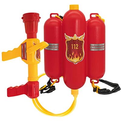 Idena 8040009 – Lance à Eau Pompiers, Taille env. 40 cm avec buse réglable, réservoir d'eau et bandoulière, Bataille d'eau, été, fête de Jardin, Pistolet à Eau, Canon à Eau, Pistolet à Eau - Publicité Idena 8040009 – Lance à Eau Pompiers, Taille env. 40 cm avec buse réglable, réservoir d'eau et bandoulière, Bataille d'eau, été, fête de Jardin, Pistolet à Eau, Canon à Eau, Pistolet à Eau - Publicité