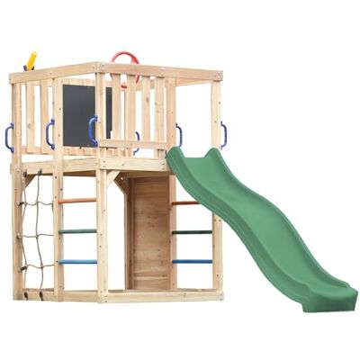AXI Sam Aire De Jeux en Bois, Toboggan Vert Structure d'escalade pour Enfants avec Mur d'escalade, Filet Et Barres De Suspension Accessoires Inclus Équipement De Jeux pour Le Jardin - Publicité AXI Sam Aire De Jeux en Bois, Toboggan Vert Structure d'escalade pour Enfants avec Mur d'escalade, Filet Et Barres De Suspension Accessoires Inclus Équipement De Jeux pour Le Jardin - Publicité