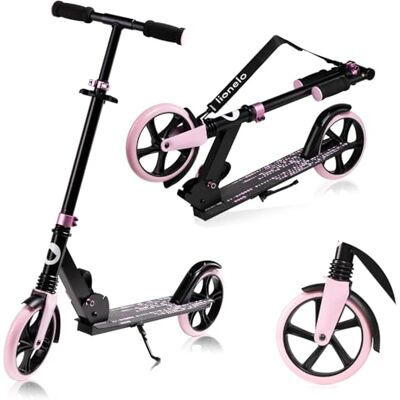 lionelo LUCA trotinette Enfant et Adultes jusqu'à 100 kg, Construction Durable, Pliage, Rapide, Guidon Ajustable, Roues à 20 cm, Amortisseur ShockResist Frein (Noir) - Publicité lionelo LUCA trotinette Enfant et Adultes jusqu'à 100 kg, Construction Durable, Pliage, Rapide, Guidon Ajustable, Roues à 20 cm, Amortisseur ShockResist Frein (Noir) - Publicité