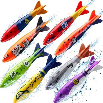 JOYIN 8 Jouets de Plongée sous Torpille Jeux De Piscine, Jeu Piscine Enfant -Marins Jouets Aquatiques Enfants,Animaux de Plongée Sinkendes, Torpille pour Enfants - Publicité JOYIN 8 Jouets de Plongée sous Torpille Jeux De Piscine, Jeu Piscine Enfant -Marins Jouets Aquatiques Enfants,Animaux de Plongée Sinkendes, Torpille pour Enfants - Publicité
