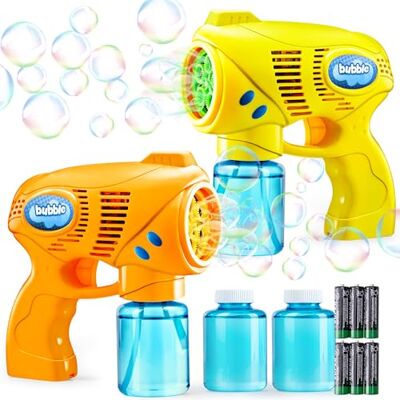 JOYIN 2 Pistolets à Bulles colorés avec 2 Solutions à Bulles (296ml Total) pour Enfants Activités intérieure et extérieure Soirée à thème d'été Anniversaire, activité de Plein air de Pâques - Publicité JOYIN 2 Pistolets à Bulles colorés avec 2 Solutions à Bulles (296ml Total) pour Enfants Activités intérieure et extérieure Soirée à thème d'été Anniversaire, activité de Plein air de Pâques - Publicité