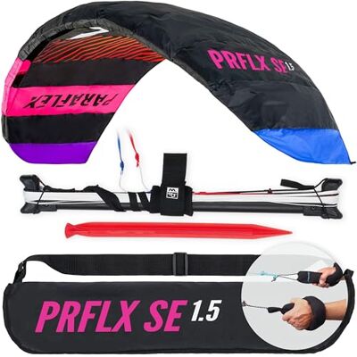 Wolkenstürmer Paraflex SE 1.5 Cerf-Volant Pilotable 2 Lignes, Noir/Arc-en-Ciel, 150 cm, Dyneema 75 kg, Dès 14 Ans - Publicité Wolkenstürmer Paraflex SE 1.5 Cerf-Volant Pilotable 2 Lignes, Noir/Arc-en-Ciel, 150 cm, Dyneema 75 kg, Dès 14 Ans - Publicité
