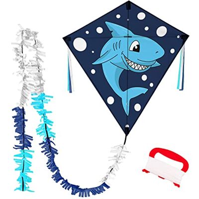 Wolkenstürmer® Eddy Hai Cerf-volant pour enfant – Prêt à voler avec poignée et cordon de 40 m – Cerf-volant pour enfants à partir de 3 ans - Publicité Wolkenstürmer® Eddy Hai Cerf-volant pour enfant – Prêt à voler avec poignée et cordon de 40 m – Cerf-volant pour enfants à partir de 3 ans - Publicité