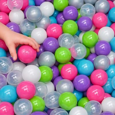 LittleTom Piscine à Balles 5,5 cm Lot de 350 Pièces en Plastique pour Enfant et Bébé Boules Souples Colorées pour Aire de Jeu Interieure et Bassin Récréatif Domestique Amusant Salle Maison - Publicité LittleTom Piscine à Balles 5,5 cm Lot de 350 Pièces en Plastique pour Enfant et Bébé Boules Souples Colorées pour Aire de Jeu Interieure et Bassin Récréatif Domestique Amusant Salle Maison - Publicité