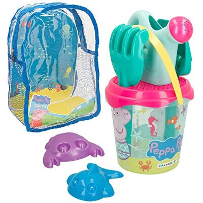 COLORBABY 77338 Peppa Pig Ensemble Seau de Plage pour Enfants avec Sac à Dos, Pelle, râteau, arrosoir et Accessoires, Jouets d'été pour Enfants et bébés - Publicité COLORBABY 77338 Peppa Pig Ensemble Seau de Plage pour Enfants avec Sac à Dos, Pelle, râteau, arrosoir et Accessoires, Jouets d'été pour Enfants et bébés - Publicité