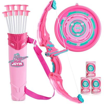 JOYIN Ensemble de flèches et d'arc pour enfants de 6 ans – Kit de tir à l'arc lumineux à LED avec flèches à ventouse, cible et étui à flèches, jouet pour l'intérieur et l'extérieur pour enfants - Publicité JOYIN Ensemble de flèches et d'arc pour enfants de 6 ans – Kit de tir à l'arc lumineux à LED avec flèches à ventouse, cible et étui à flèches, jouet pour l'intérieur et l'extérieur pour enfants - Publicité