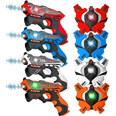 VATOS Infrared Laser Tag Guns Set: Pistolet avec des Gilets 4 Joueur Game Meilleur Cadeau pour Garçons Filles Intérieur et Extérieur - Publicité VATOS Infrared Laser Tag Guns Set: Pistolet avec des Gilets 4 Joueur Game Meilleur Cadeau pour Garçons Filles Intérieur et Extérieur - Publicité