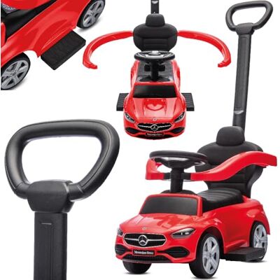 Sun Voiture à Pousser avec Barre Mercedes C-Class dès 12 Mois, Dossier Haut, Volant Audio, Repose-Pieds Extensibles, Compartiment de Rangement (Rouge) - Publicité Sun Voiture à Pousser avec Barre Mercedes C-Class dès 12 Mois, Dossier Haut, Volant Audio, Repose-Pieds Extensibles, Compartiment de Rangement (Rouge) - Publicité