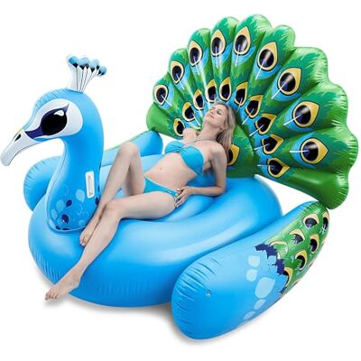 JOYIN Grande bouée Gonflable en Forme de Paon, Matelas Gonflable pour Adultes, flotteurs de Plage, Jouets de fête pour la Piscine, Lounge d'été pour Adultes (167 x 157 x 121 cm) - Publicité JOYIN Grande bouée Gonflable en Forme de Paon, Matelas Gonflable pour Adultes, flotteurs de Plage, Jouets de fête pour la Piscine, Lounge d'été pour Adultes (167 x 157 x 121 cm) - Publicité