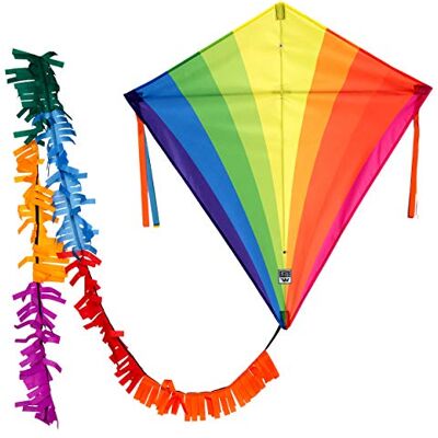 Wolkenstürmer Cerf-Volant pour Enfants Eddy, Arc-En-Ciel, Cerf-Volant monofil pour Enfants à partir de 3 ans - Publicité Wolkenstürmer Cerf-Volant pour Enfants Eddy, Arc-En-Ciel, Cerf-Volant monofil pour Enfants à partir de 3 ans - Publicité