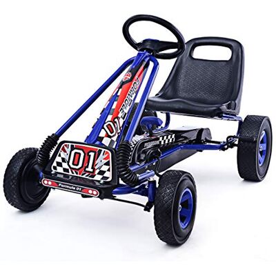COSTWAY Kart à Pédale Enfant avec Siège Réglable & Freins à Main, Vélo d’Enfant avec 4 Roues en EVA, Charge 30kg pour Enfants de 3-8 Ans, 98x59x61 cm - Publicité COSTWAY Kart à Pédale Enfant avec Siège Réglable & Freins à Main, Vélo d’Enfant avec 4 Roues en EVA, Charge 30kg pour Enfants de 3-8 Ans, 98x59x61 cm - Publicité