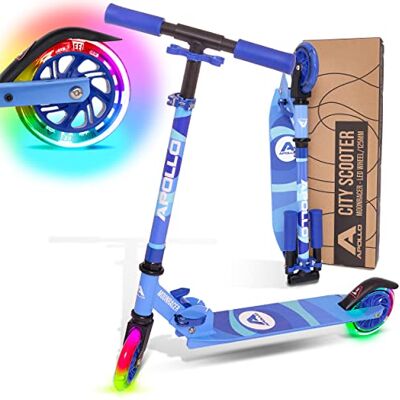 Apollo Trottinette Enfants LED Moonracer Trottinette pour Enfants avec Suspension Trottinette Pliable Enfant Trottinette City à Partir de 4 Ans Réglable - Publicité Apollo Trottinette Enfants LED Moonracer Trottinette pour Enfants avec Suspension Trottinette Pliable Enfant Trottinette City à Partir de 4 Ans Réglable - Publicité