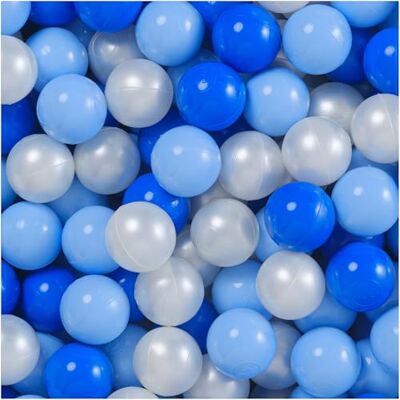 MISIOO Lot de 450 balles pour Piscine à balles Diamètre : 6 cm Balles en Plastique 100% polyéthylène Basse densité Bleu Clair/Perle/Bleu - Publicité MISIOO Lot de 450 balles pour Piscine à balles Diamètre : 6 cm Balles en Plastique 100% polyéthylène Basse densité Bleu Clair/Perle/Bleu - Publicité