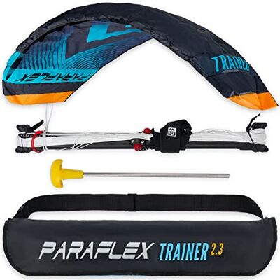 Wolkenstürmer® Paraflex Trainer 2.3 Tapis de Direction 3 Lignes (Turquoise) – Cerf-Volant « Ready to Fly » avec Barre d'entrainement – Entraîneur de Vent également pour VTT - Publicité Wolkenstürmer® Paraflex Trainer 2.3 Tapis de Direction 3 Lignes (Turquoise) – Cerf-Volant « Ready to Fly » avec Barre d'entrainement – Entraîneur de Vent également pour VTT - Publicité