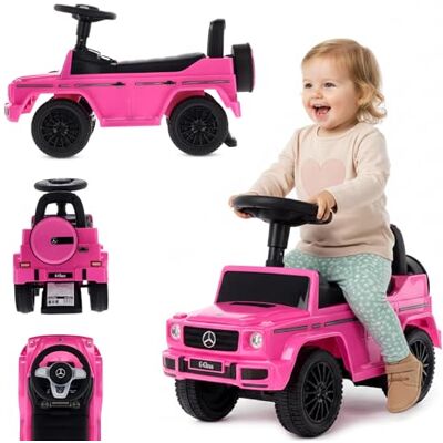 Sun Porteur Enfant 1 an Mercedes G voiturette, Interactive avec klaxon et Sons de Moteur Push Car (Rose) - Publicité Sun Porteur Enfant 1 an Mercedes G voiturette, Interactive avec klaxon et Sons de Moteur Push Car (Rose) - Publicité