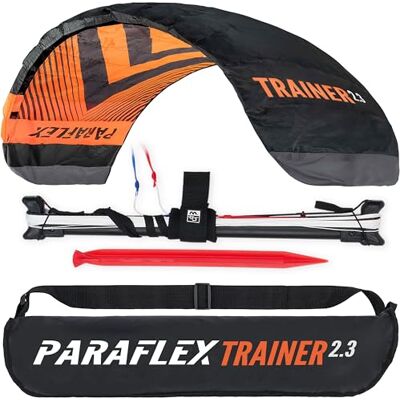 Wolkenstürmer Paraflex Trainer 2.3 Aile de Kitesurf Orange Fluo - 3 Lignes cerf-Volant en complément Mountain Board Aile de Traction - Publicité Wolkenstürmer Paraflex Trainer 2.3 Aile de Kitesurf Orange Fluo - 3 Lignes cerf-Volant en complément Mountain Board Aile de Traction - Publicité