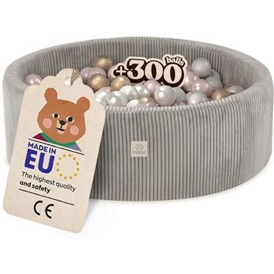 MISIOO Piscine à balles avec rembourrage en mousse – 90 x 30 cm – 300 balles – Balles de piscine à balles de qualité supérieure pour enfants – Jouet doux et sûr – Lavable - Publicité MISIOO Piscine à balles avec rembourrage en mousse – 90 x 30 cm – 300 balles – Balles de piscine à balles de qualité supérieure pour enfants – Jouet doux et sûr – Lavable - Publicité
