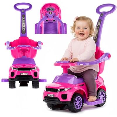 Sun Voiture pour Enfants à Pousser et Glisser, à partir de 1 Ans, avec klaxon et Musique, Espace de Rangement sous Le siège (Rose) - Publicité Sun Voiture pour Enfants à Pousser et Glisser, à partir de 1 Ans, avec klaxon et Musique, Espace de Rangement sous Le siège (Rose) - Publicité