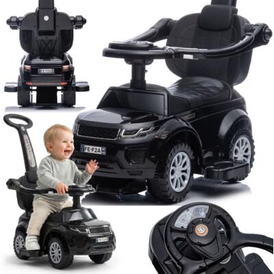 Sun Voiture pour Enfants à Pousser et Glisser, à partir de 1 Ans, avec klaxon et Musique, Espace de Rangement sous Le siège (Noir) - Publicité Sun Voiture pour Enfants à Pousser et Glisser, à partir de 1 Ans, avec klaxon et Musique, Espace de Rangement sous Le siège (Noir) - Publicité