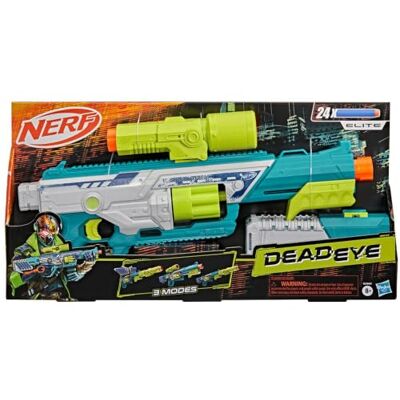 Nerf Rebel Ops Deadeye, Blaster, 24 fléchettes en Mousse Elite, Crosse-Bouclier et Canon-viseur, Cadeaux, Jouets pour Enfants, dès 8 Ans - Publicité Nerf Rebel Ops Deadeye, Blaster, 24 fléchettes en Mousse Elite, Crosse-Bouclier et Canon-viseur, Cadeaux, Jouets pour Enfants, dès 8 Ans - Publicité