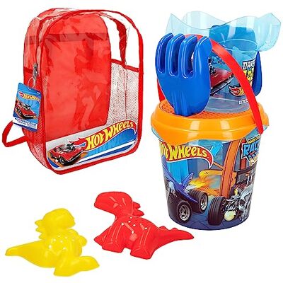 COLORBABY 77395 Hot Wheels Set de Plage pour Enfant avec Pelle, râteau, arrosoir et Accessoires, Sac à Dos de Plage pour Enfants, Sac à Dos avec Jouets - Publicité COLORBABY 77395 Hot Wheels Set de Plage pour Enfant avec Pelle, râteau, arrosoir et Accessoires, Sac à Dos de Plage pour Enfants, Sac à Dos avec Jouets - Publicité